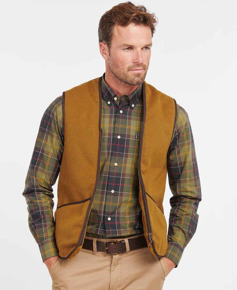 Barbour Warm Pile Waistcoat Zip Liner (Brown)