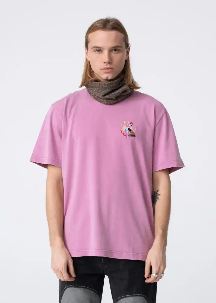 Carne Bollente Middle Edging T-Shirt (Washed Pink)