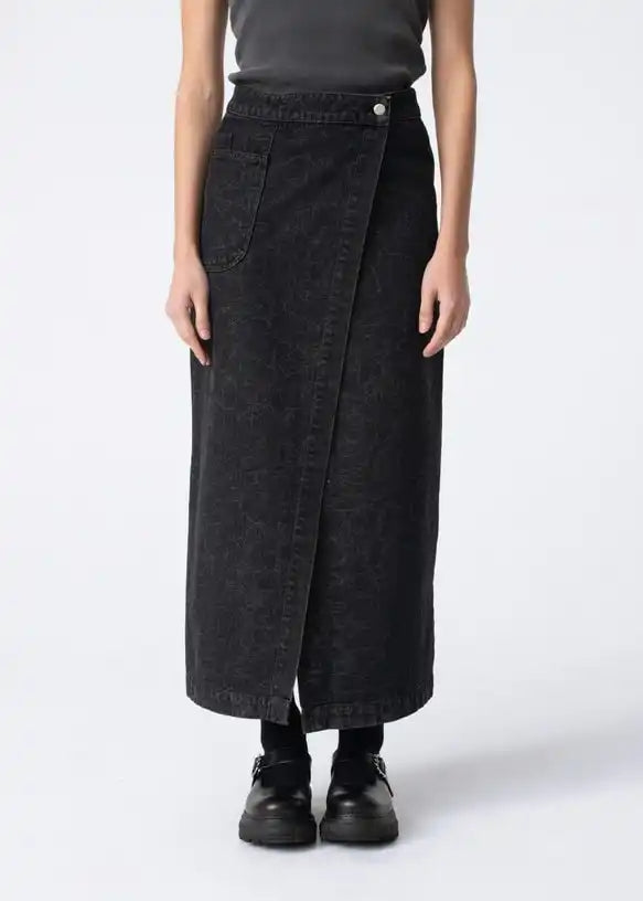 Carne Bollente Sketchy Sketch Skirt (Washed Black)