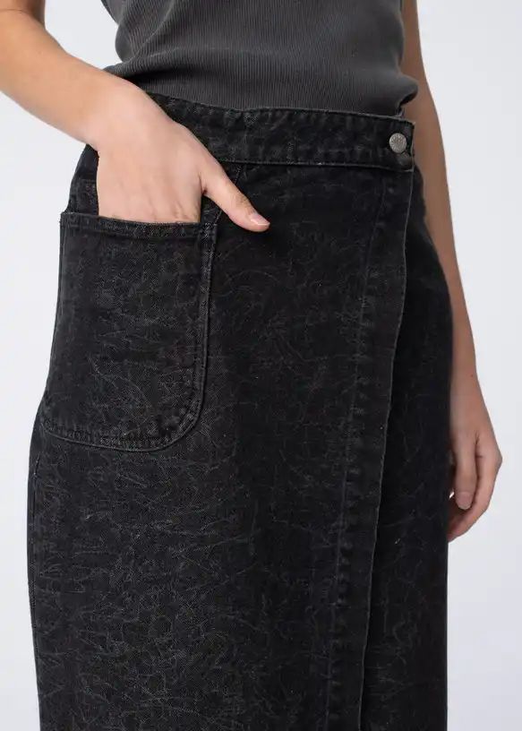 Carne Bollente Sketchy Sketch Skirt (Washed Black)