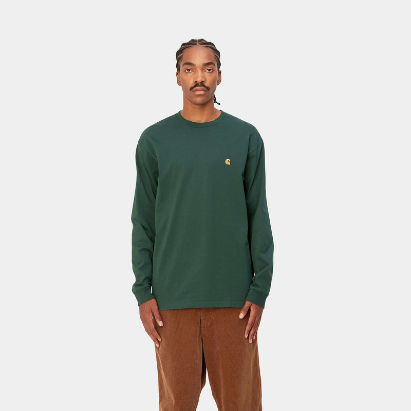 Carhartt L/S Chase T-shirt (Discovery Green/Gold)