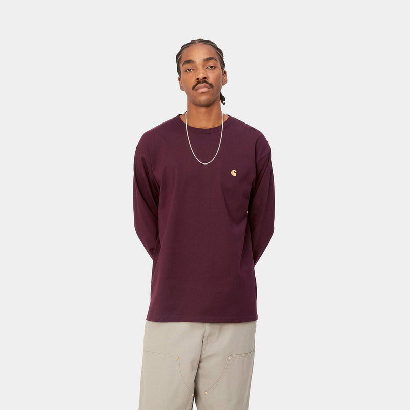 Carhartt L/S Chase T-shirt (Amarone/Gold)