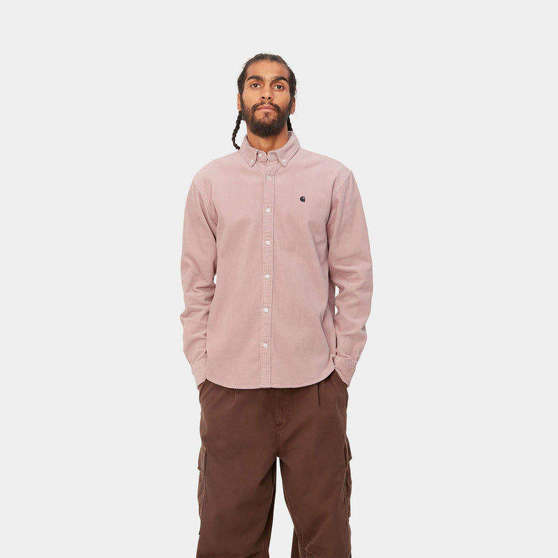 Carhartt L/S Madison Cord Shirt Glassy Pink/ Black