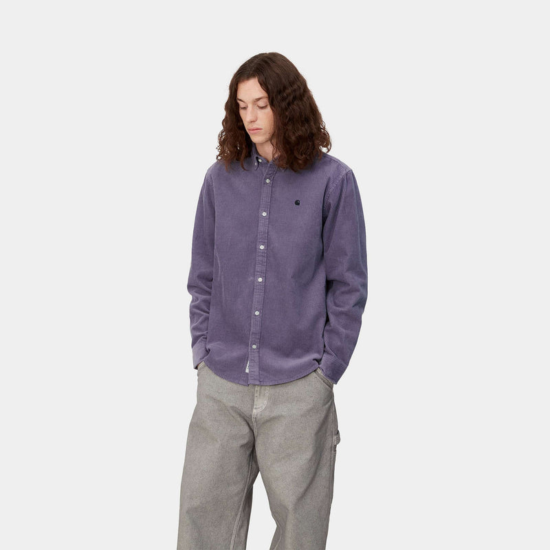 Carhartt L/S Madison Cord Shirt Glassy Purple/Black