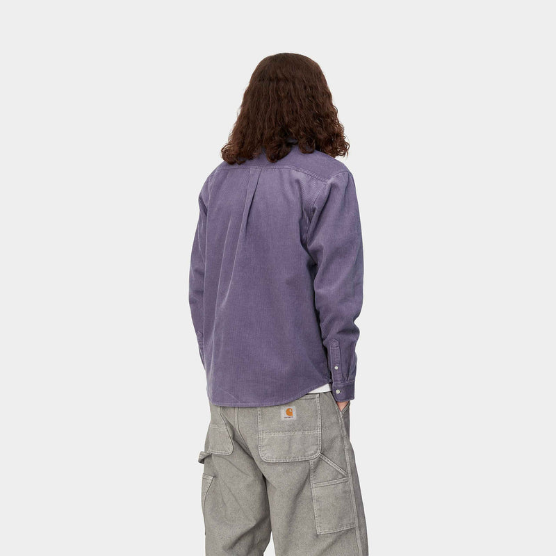 Carhartt L/S Madison Cord Shirt Glassy Purple/Black