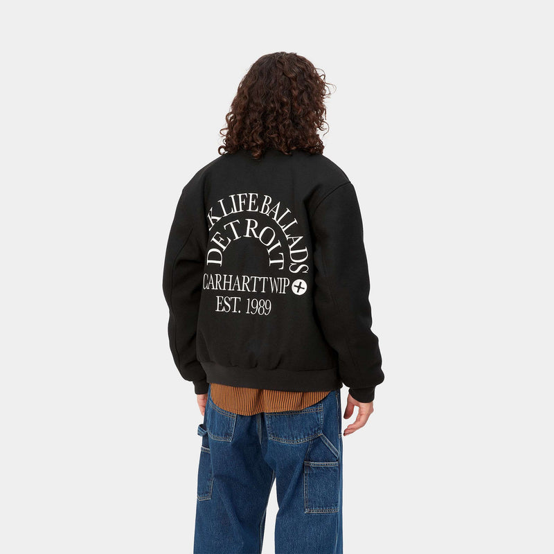 Carharrt Work Varsity Bomber Polyester/Wool Felt (Black)