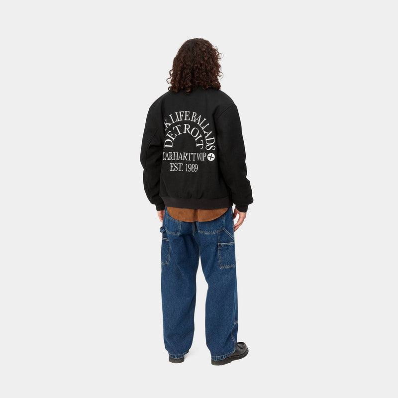 Carharrt Work Varsity Bomber Polyester/Wool Felt (Black)
