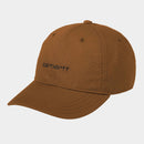 Carhartt WIP Canvas Script Cap (Deep H.Brown/Black)