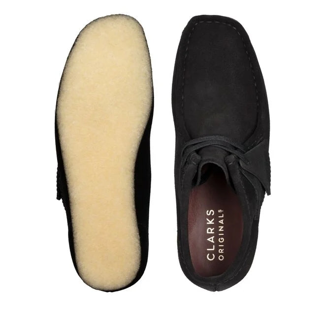 Clarks Wallabee Boot (Black Suede)