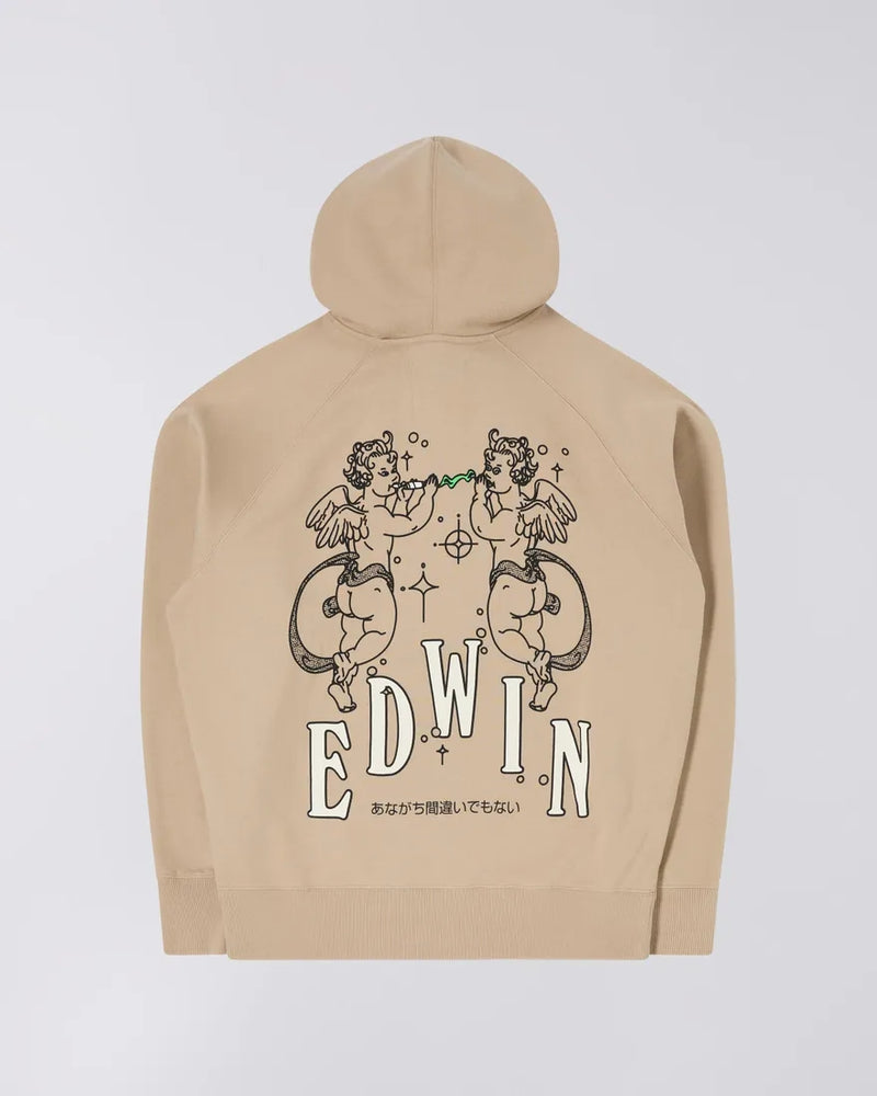 Edwin Angels Hoodie Sweat (White Pepper)