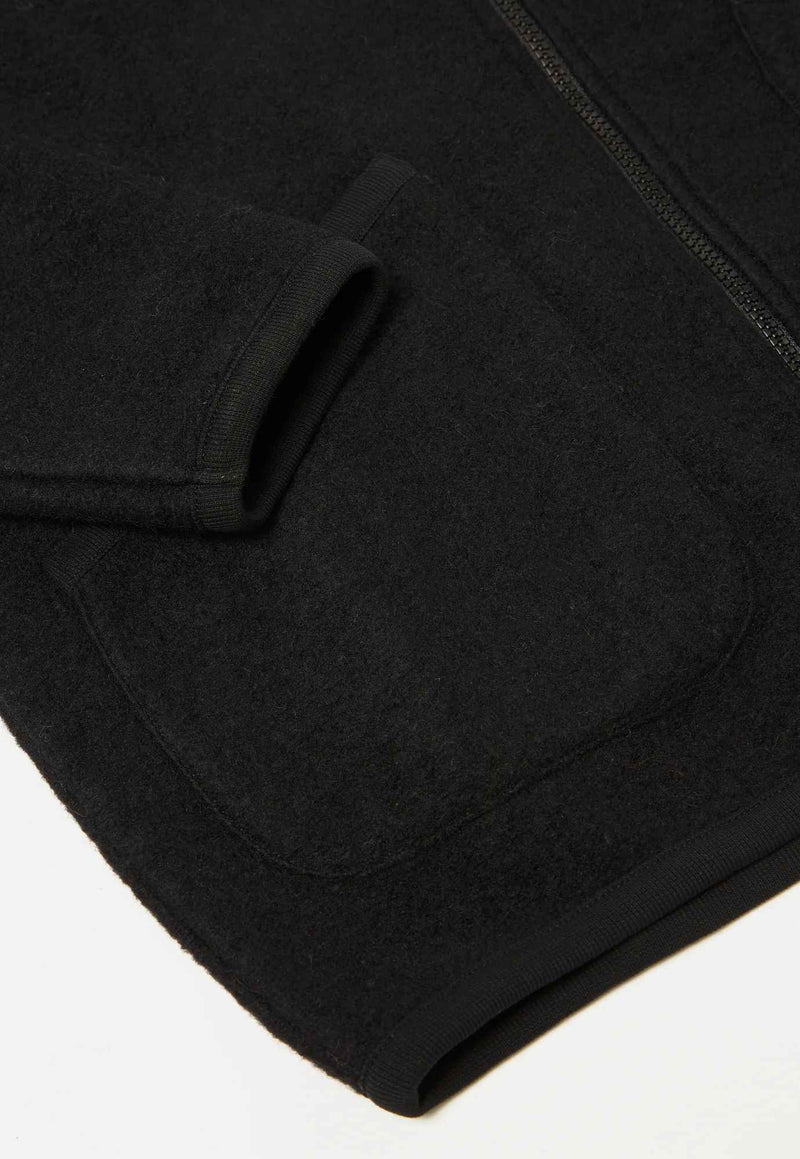 Universal Works Zip Bomber Wool Fleece (Black)