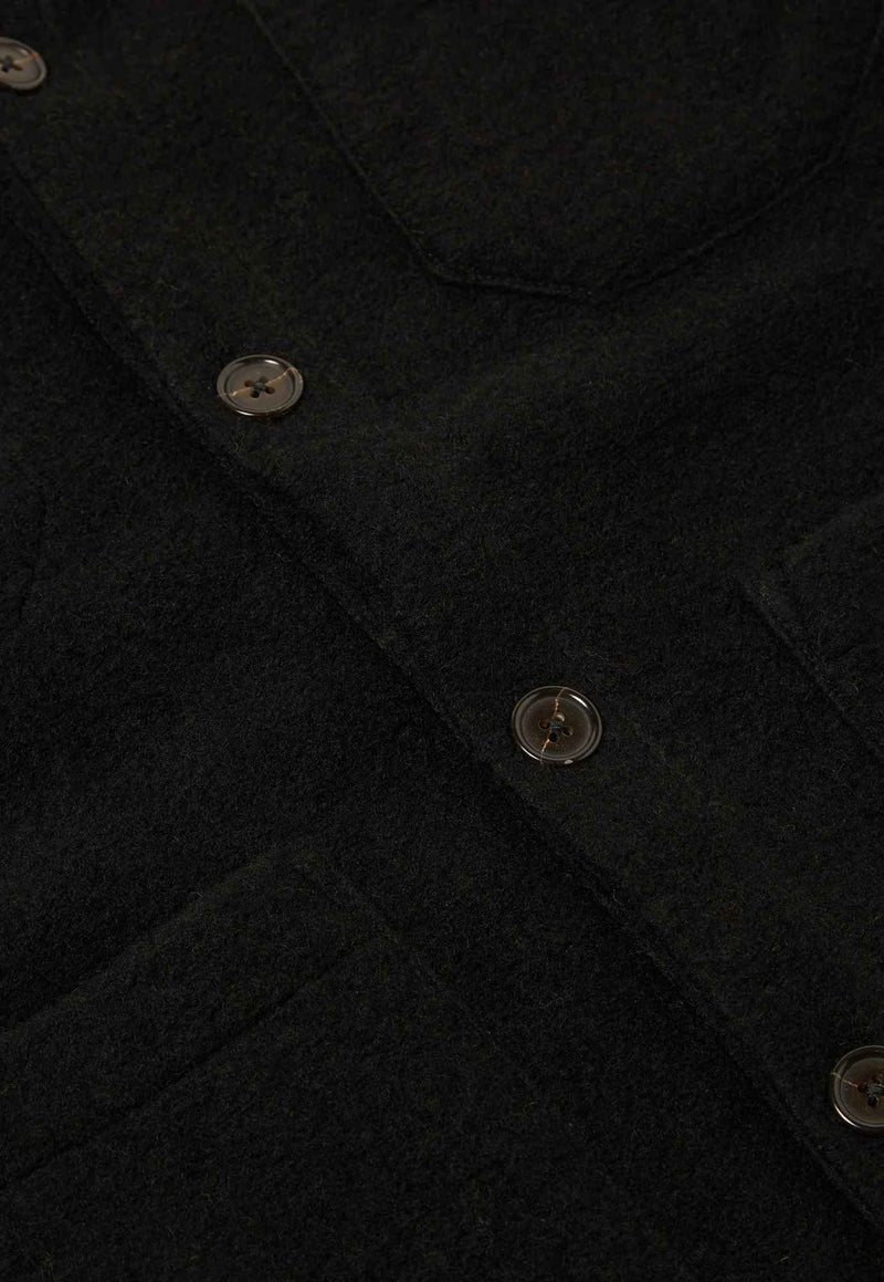 Universal Works Cardigan Wool Fleece (Black)