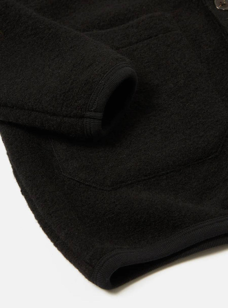 Universal Works Cardigan Wool Fleece (Black)