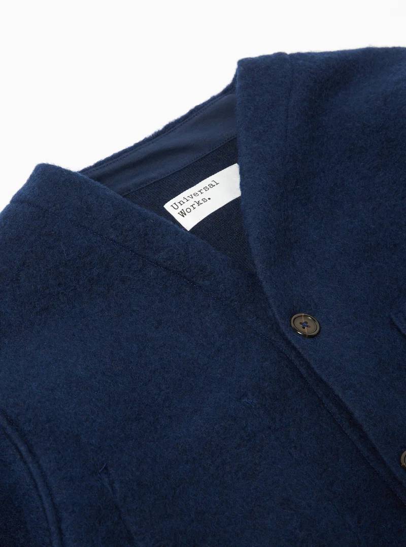 Universal Works Cardigan Wool Fleece (Indigo)