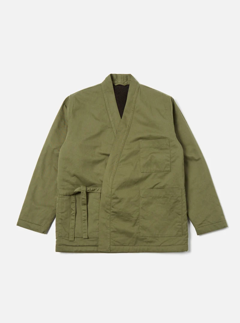 Universal Works Twill Sherpa Reversable Kyoto Work Jacket (Light Olive)