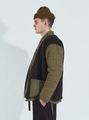 Universal Works Twill Sherpa Reversable Kyoto Work Jacket (Light Olive)