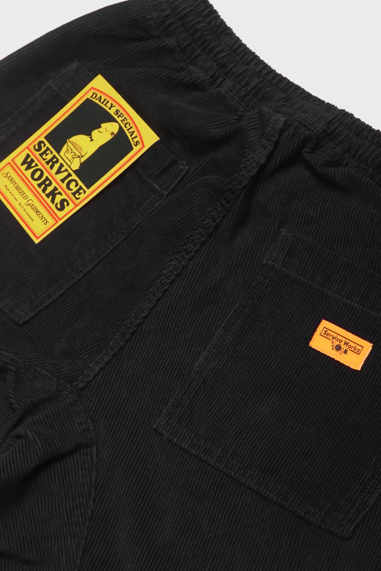 Service Works Corduroy Chef Pants (Black)