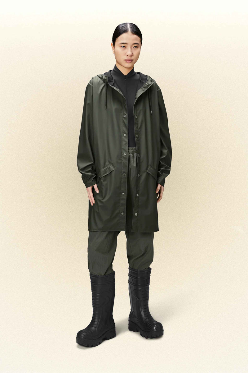 Rains Long Jacket  (Green)