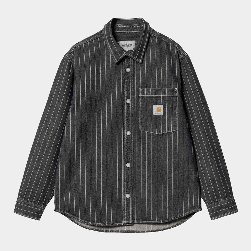 Carhartt Orlean Shirt Jacket (Stripe Black/White Stone)