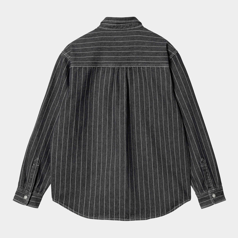 Carhartt Orlean Shirt Jacket (Stripe Black/White Stone)