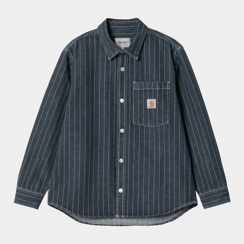 Carhartt Orlean Shirt Jacket (Stripe Blue/White Stone)