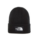 The North Face Logo Box Cuffed Beanie (Black)