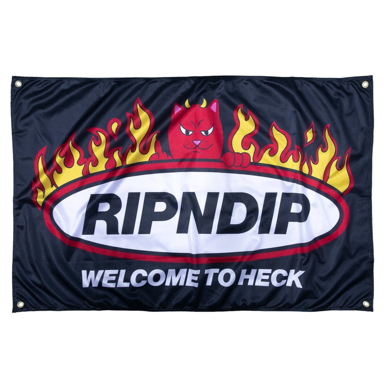 Rip N Dip Welcome To Heck Wall Banner (Black)