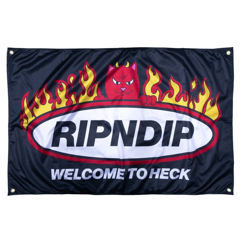Rip N Dip Welcome To Heck Wall Banner (Black)