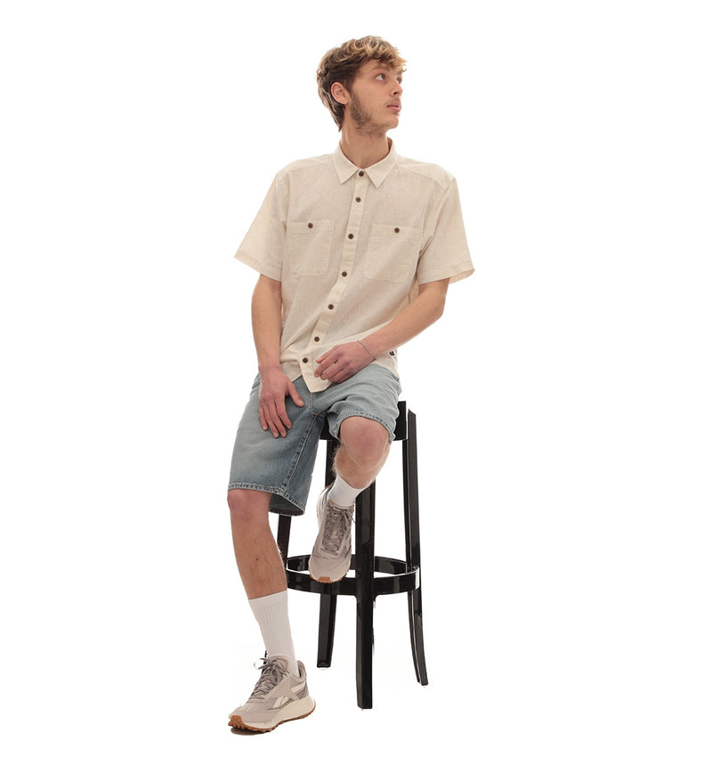Patagonia M's Back Step Shirt Goshawk Dobby (Pumice)