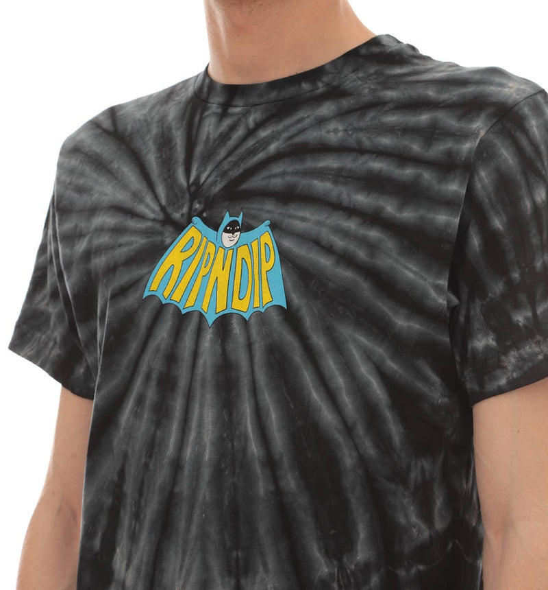 Rip N Dip Catman Tee (Black Spiral Dye)