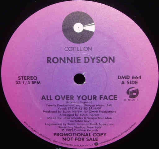 Ronnie Dyson - All Over Your Face (12" Vinyl) - GRWB-1208