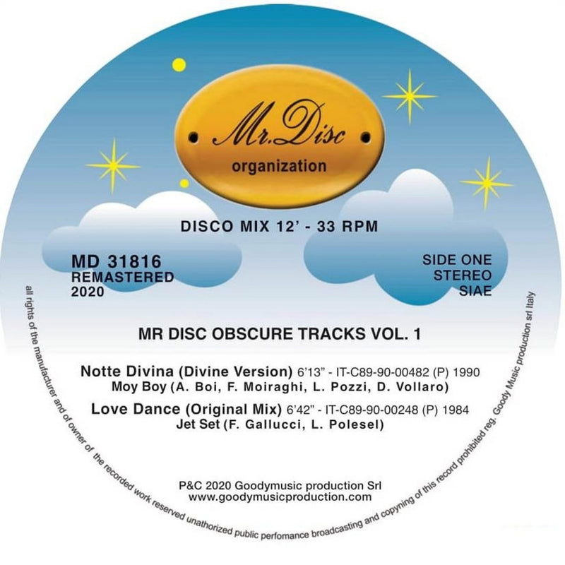 Moy Boy, Jet Set, Jimmy Ross, Stephany - Mr Disc Obscure Tracks Volume 1 (12" Vinyl) - MD31816