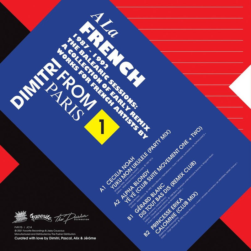 Dimitri From Paris & Various - A La French (1987-1992) The Balearic Sessions Vol. 1 |  Favorite Recordings Jazzy Couscous (FVR177)