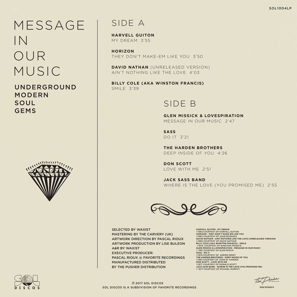 Various - Message In Our Music | SOL Discos (SOL1004LP)