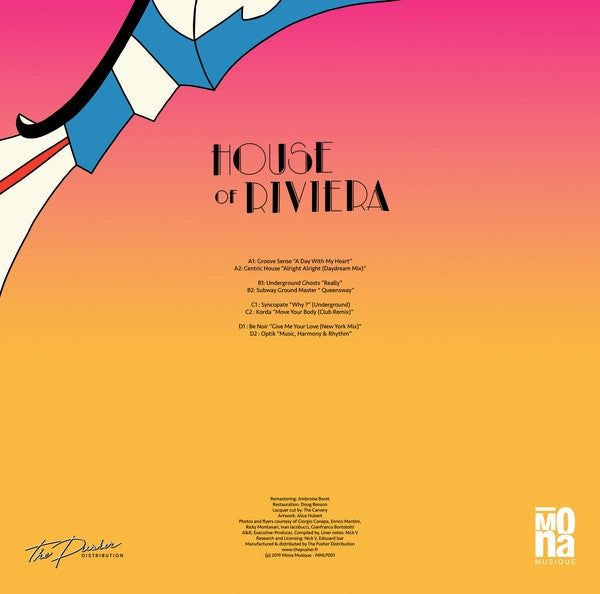 Various - House Of Riviera 1991-1993 (2x12" Vinyl) | Mona Musique (MMLP01)