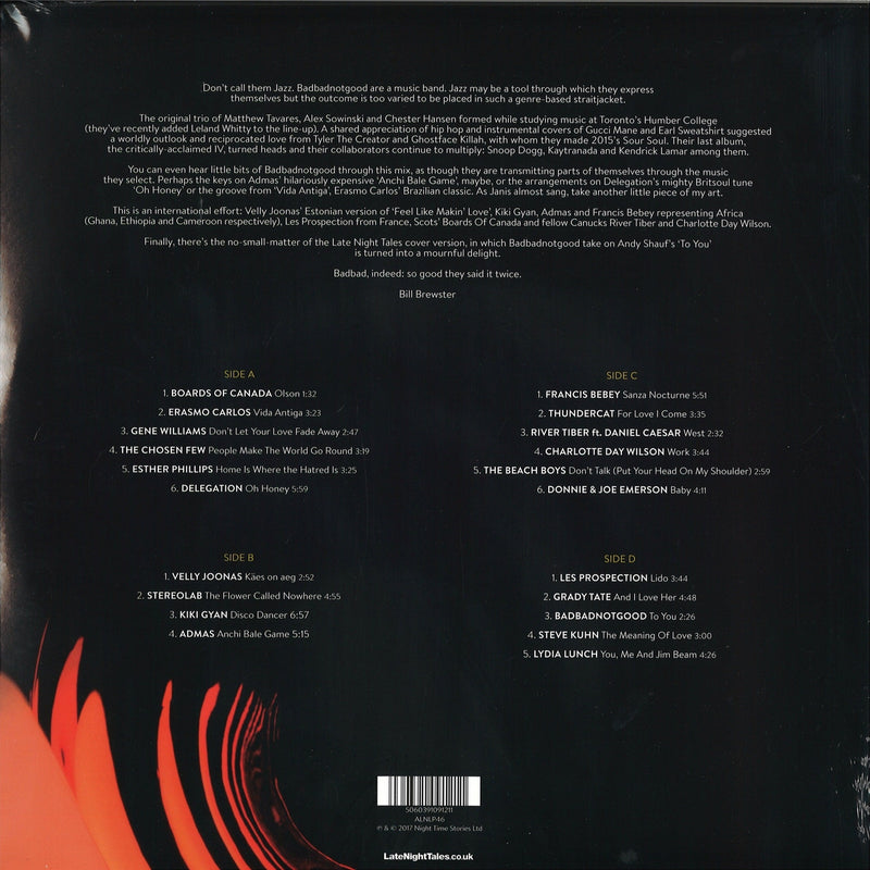 BADBADNOTGOOD - Late Night Tales (180g Gatefold 2LP+MP3+Poster) | Late Night Tales (ALNLP46)