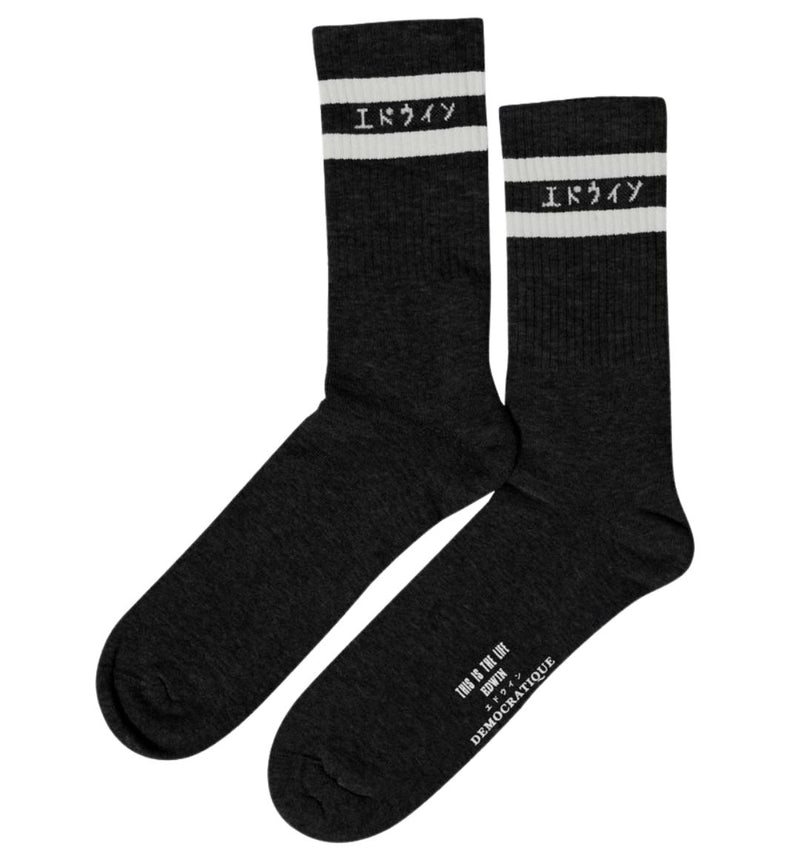 Edwin X Democratique Tube Sock (Black)