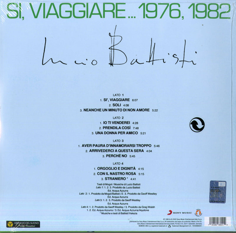 Lucio Battisti - Sì viaggiare... 1976, 1982 (2x12" Vinyl LP)