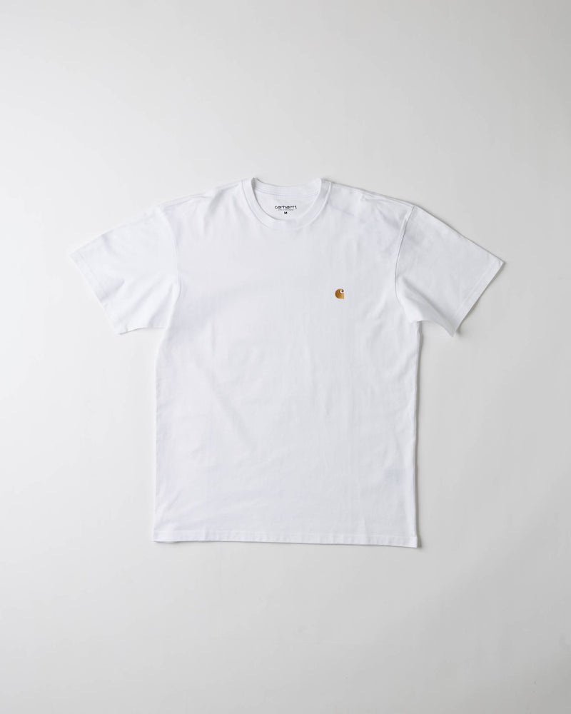 Carhartt S/S Chase T-Shirt (White / Gold)
