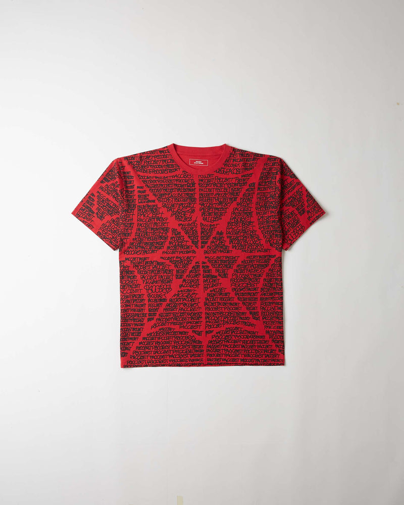 Rassvet Men Spider Web T-Shirt Knit (Red/Black)