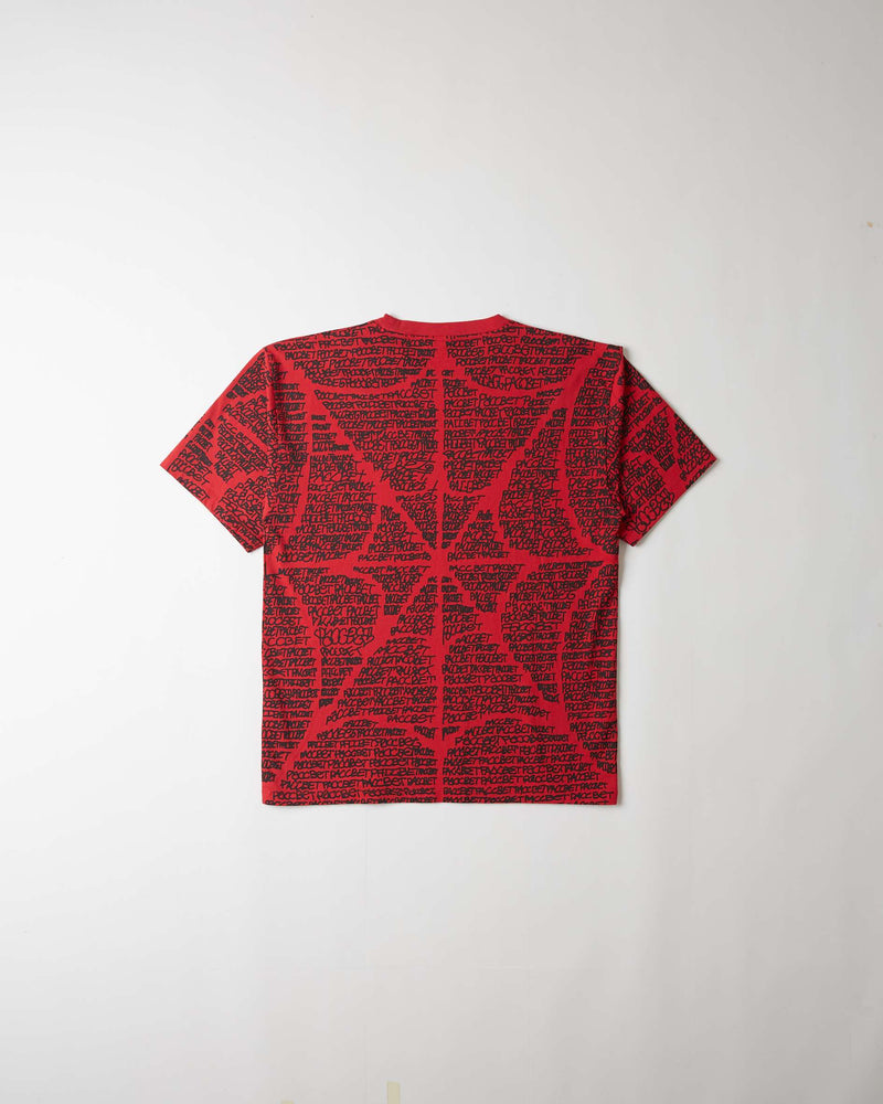 Rassvet Men Spider Web T-Shirt Knit (Red/Black)