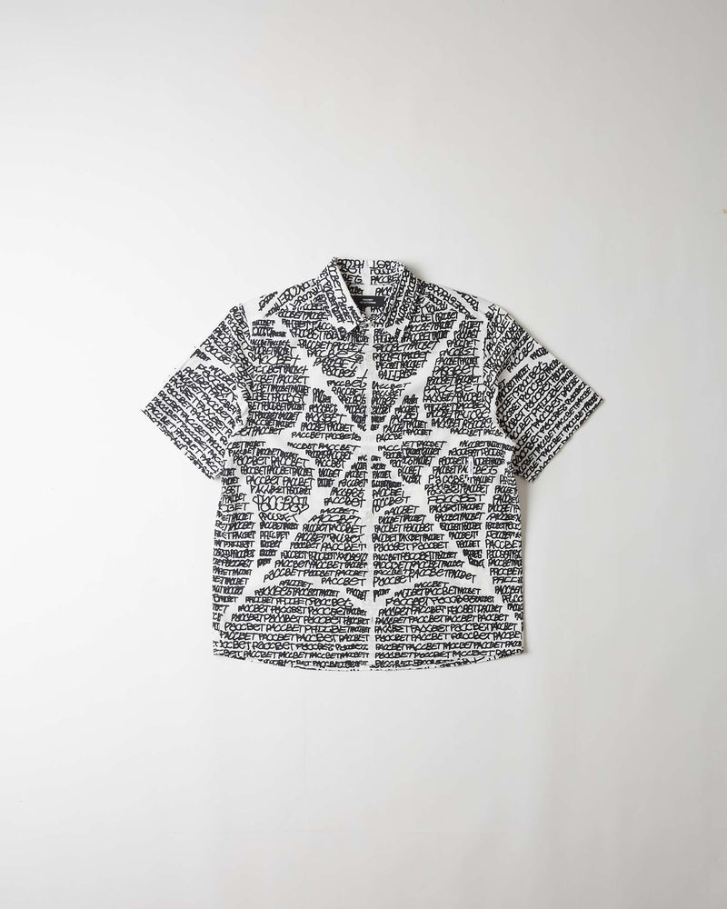 Rassvet Men Vacation Shirt Woven (Black/White)