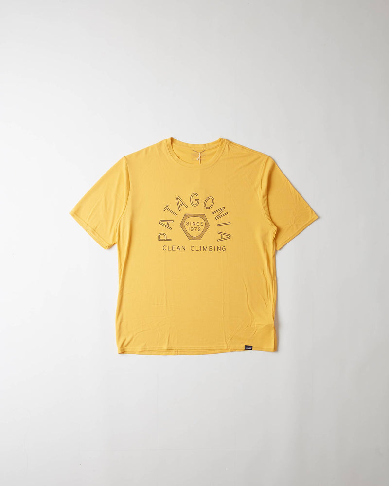 Patagonia M's Cap Cool Daily Graphic Shirt (Clean Climb Hex: Saffron X-Dye)