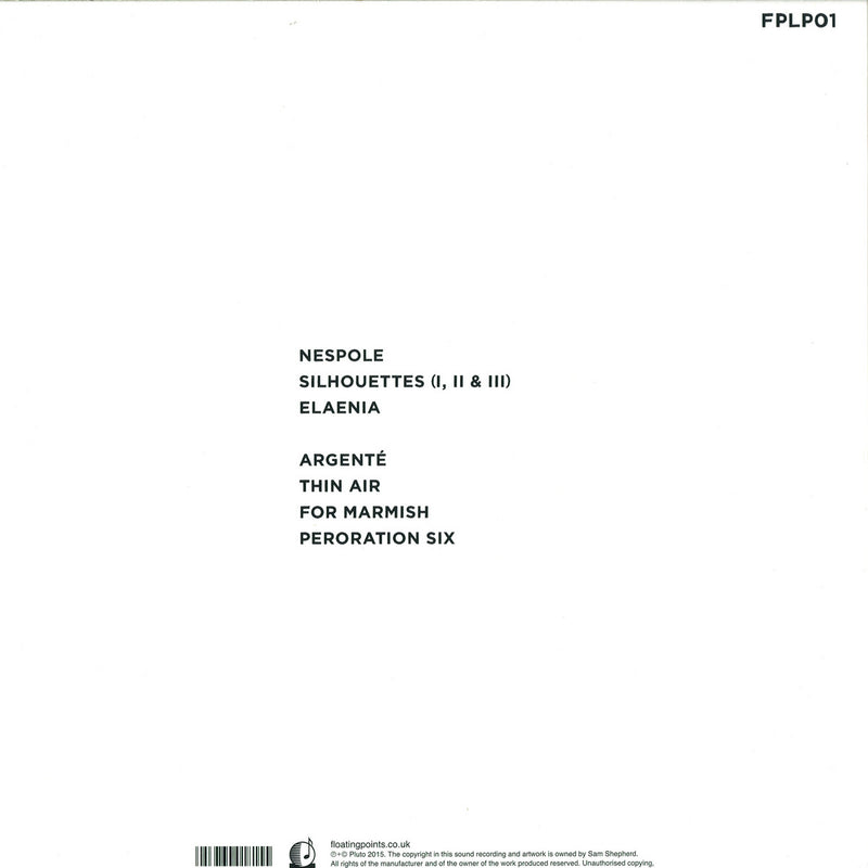 Floating Points - Elaenia (12" Vinyl + MP3) | Pluto (FPLP01)