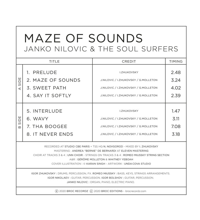 Janko Nilovic & The Soul Surfers - Maze Of Sounds | Broc Recordz (MOS002)
